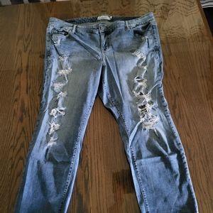 Plus Torrid Rip Front Jean